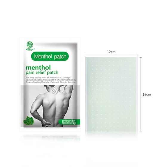 menthol pain relief patches