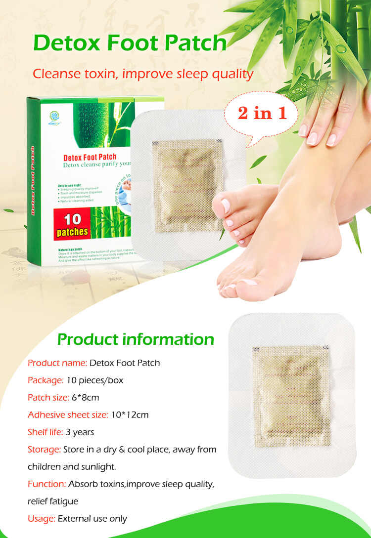 Custom bamboo vinegar detox foot patch