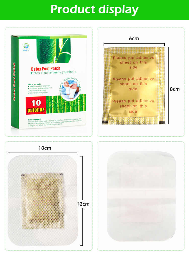 Private Label bamboo vinegar detox foot patch